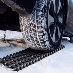 2 Pack Tire Traction Mats Portable TPR Recovery Track Pad Emergency Traction Aid