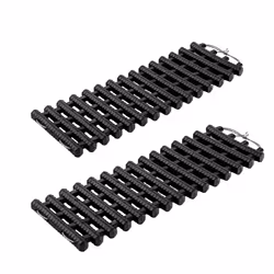 2 Pack Tire Traction Mats Portable TPR Recovery Track Pad Emergency Traction Aid