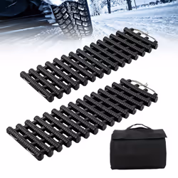 2 Pack Tire Traction Mats Portable TPR Recovery Track Pad Emergency Traction Aid