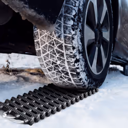2 Pack Tire Traction Mats Portable TPR Recovery Track Pad Emergency Traction Aid