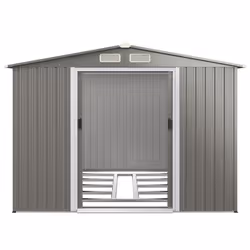 8FT X 6FT Outdoor Storage Shed Weather-resistant Utility Tool Organizer