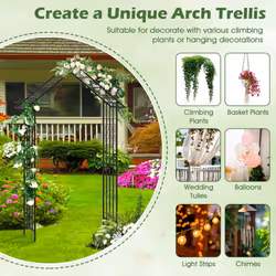Modern Garden Arbor Garden Trellis Pergola w/Multiple Side Crossbars