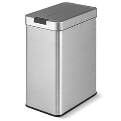 Slim Kitchen Trash Can 50L Automatic Sensor Garbage Can with Wing Lids
