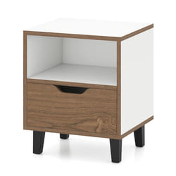 Nightstand Mid Century Modern Bedside Table w/Drawer & storage Shelf