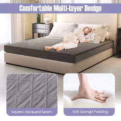 Super King Size Mattress Protector Super Soft Velvet Mattress Topper