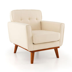 Modern Accent Chair Upholstered Linen Fabric Armchair