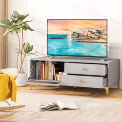 TV Stand for 55-Inch TV 120cm TV Console Cabinet-Light Gray