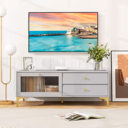 TV Stand for 55-Inch TV 120cm TV Console Cabinet-Light Gray