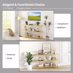 3-Tier TV Stand for TVs up to 65â 140cm TV Console Table