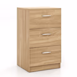 Bedside Table Wooden Nightstand w/Drawers Night Chest End Table Natural