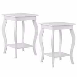 Set of 2 End Table Living Room Accent Table Sofa Side Table Bedroom