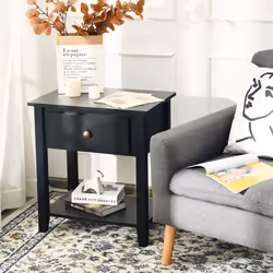 Accent Table Bedroom Narrow Side End Table Storage Cabinet Nightstand