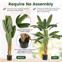 160cm Tall Bird of Paradise Artificial Plant Faux Banana Leaf Tree-Green