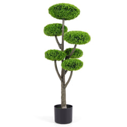 6-Ball Artificial Tree Artificial Cypress Topiary Ball Tree-Green
