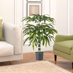 100cm Artificial Bamboo Tree Set of 2 Faux Greenery PlantsÂ  Office-Green