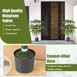 100cm Artificial Bamboo Tree Set of 2 Faux Greenery PlantsÂ  Office-Green