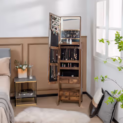 Freestanding Jewelry Cabinet Floor Jewelry Armoire Organizer