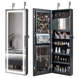 120cm LED Mirror Jewelry Cabinet Door Wall Mounted Full Length Mirror