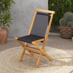 2 Piece Patio Folding Chairs Portable Garden Solid Teak Wood Dining Chairs