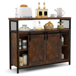 Buffet Cabinet Farmhouse Coffee Bar Cabinet Kitchen Storage Sideboard