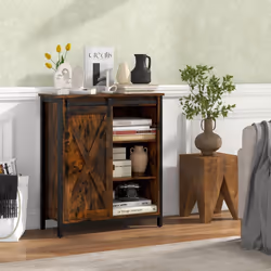 70cm Farmhouse Accent Storage Cabinet Rustic Sideboard Buffet Cabinet