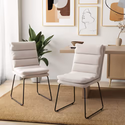 2Pcs Leisure Chair Upholstered Accent Chair Home Wood Lounge Sofa Chair