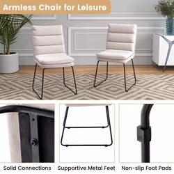 2Pcs Leisure Chair Upholstered Accent Chair Home Wood Lounge Sofa Chair