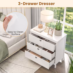 3-Drawer Dresser Modern Style Chest of Drawers