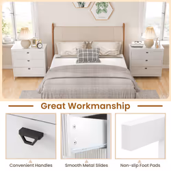 3-Drawer Dresser Modern Style Chest of Drawers
