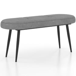 113 cm Ottoman Bench Bedroom Upholstered End of Bed Bench w/ Cushion