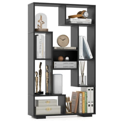 120cm Tall Bookshelf Modern Geometric Bookcase Book Storage Organizer