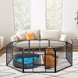 Indoor Outdoor Dog Playpen 8 Panel 60cm Height Pen Fence With Lock