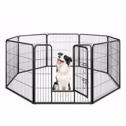 Indoor Outdoor Dog Playpen 8 Panel 80cm Height Pen Fence With Lock