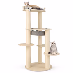 150CM Multi-Level Cat Tree Wooden Cat Tower Large Pet Play House