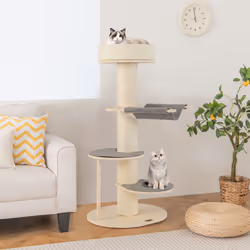 Indoor Cat Tree 120 CM Multi-layer Cat Tower With Hammock