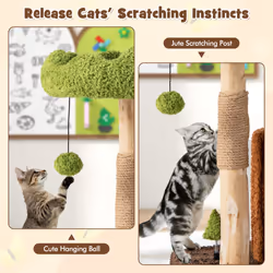 Multifunctional Cat Tree Modern Cat Tower With Scratching Posts