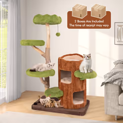 Multi-level Cat Tree Cat Furniture With Double Decker Cat House