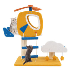 Aviation-themed Cat Tree for Indoor Cats Small Cat Tower
