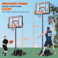 Portable Basketball Hoop 7.4-10 FT Adjustable Basketball Goal System