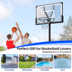 Portable Basketball Hoop 4.1-10 Ft Adjustable Basketball Goal System