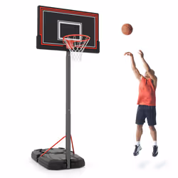 Outdoor 7.5-10 FT Portable Basketball Hoop With 44â Shatterproof Backboard