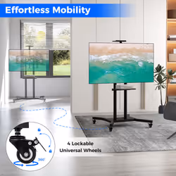 Mobile TV Stand Height Adjustable TV CartÂ  for 32-70 Inch LCD