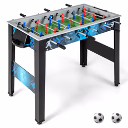 Foosball Table Game Set Soccer Table Game With 2 Footballs-Black