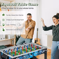 Foosball Table Game Set Soccer Table Game With 2 Footballs-Black