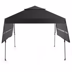 10 x 17.6 FTÂ  Outdoor Instant Pop-up Canopy Tent W/ Dual Half Awnings-Black