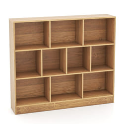 10-Cube Bookshelf 3-Tier Wood Display Shelf 120cm Storage Organizer