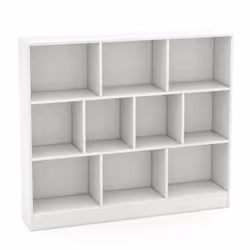 10-Cube Bookshelf 3-Tier Wood Display Shelf 120cm Storage Organizer