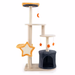 128 cm Tall Cat Tree Multi-Level Cat Tower w/ Condo & Sisl Scratching Posts