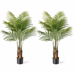 128CM Tall Artificial Palm Paradise Plant 2 Pack Large Fake Potted Tree