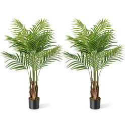 128CM Tall Artificial Palm Paradise Plant 2 Pack Large Fake Potted Tree